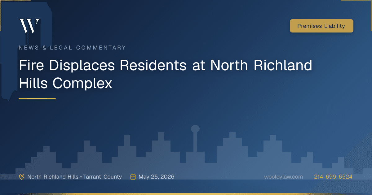 Fire Displaces Residents at North Richland Hills Complex - Premises Liability