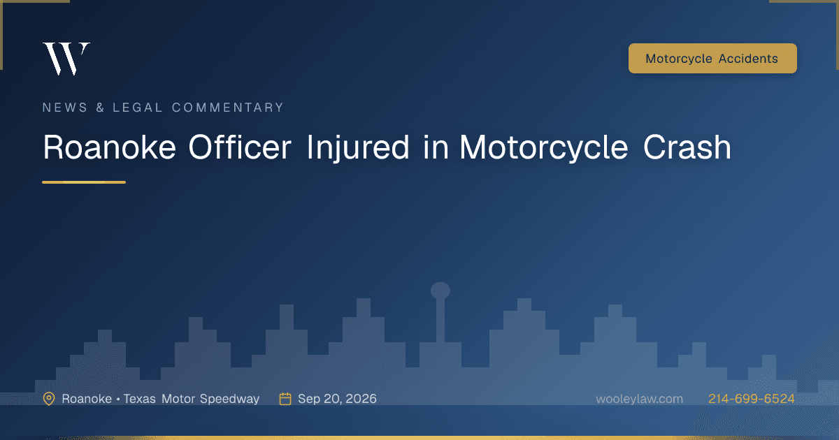 Roanoke Officer Injured in Motorcycle Crash - Motorcycle Accidents