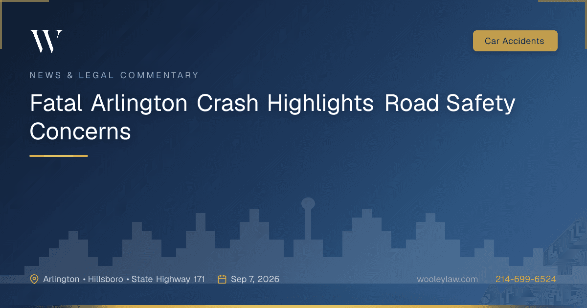 Fatal Arlington Crash Highlights Road Safety Concerns - Car Accidents