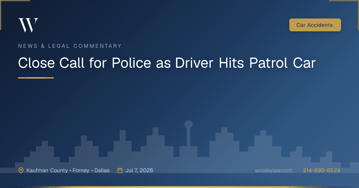 Close Call for Police as Driver Hits Patrol Car - Car Accidents